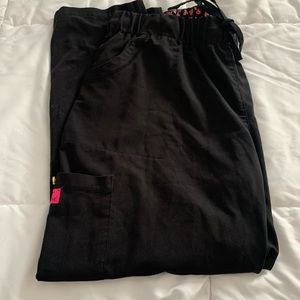 💗🖤 Betsey Johnson Scrub Pants XL Petite 💗🖤